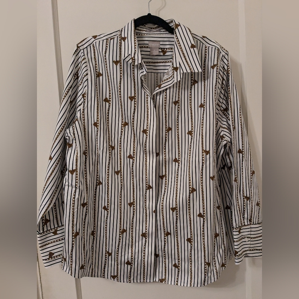 Chico's cotton blouse EUC